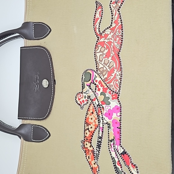 Longchamp racehorse Corduroy le pliage purse 2007 Rare Made in France w/dust bag - Picture 3 of 14